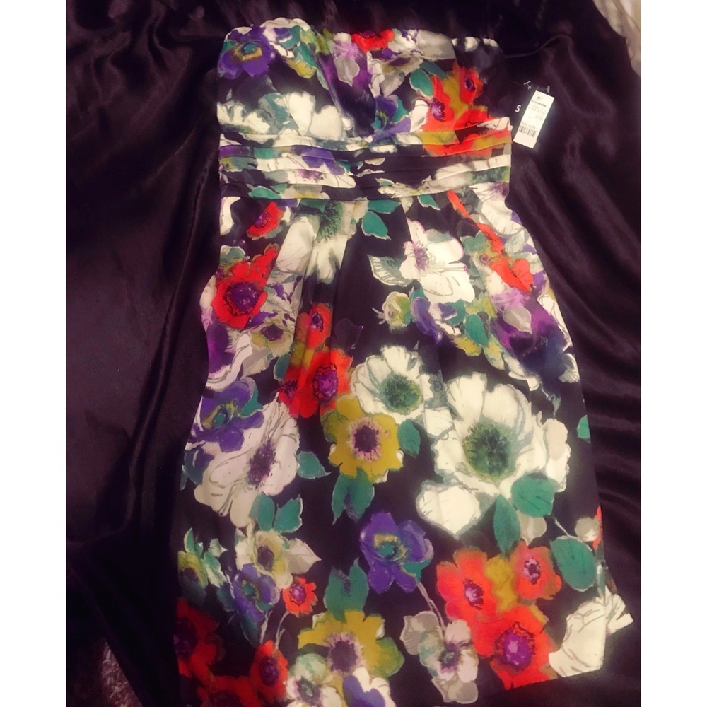 Strapless Floral Dress NWT